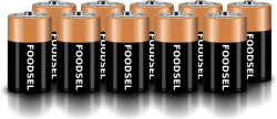 10.9 size D batteries