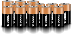 13.7 size D batteries