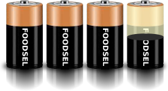 3.5 size D batteries