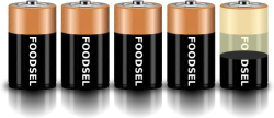 4.4 size D batteries
