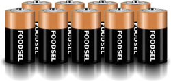 9.1 size D batteries