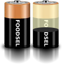 1.4 size D batteries