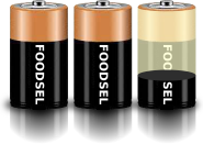 2.3 size D batteries