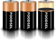 2.8 size D batteries