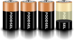 3.3 size D batteries