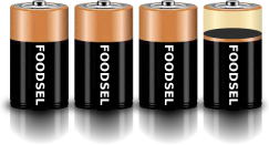 3.8 size D batteries