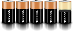 4.6 size D batteries