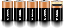4.9 size D batteries